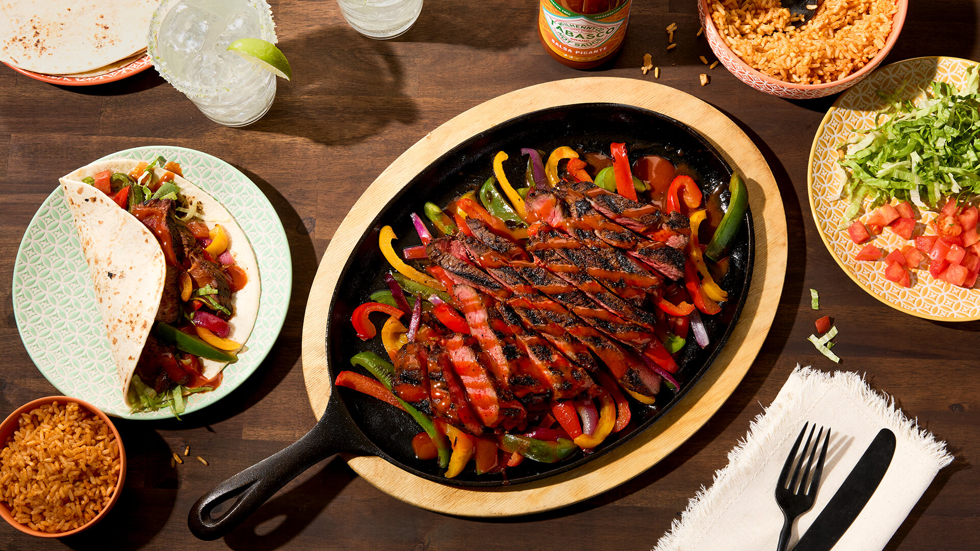 Spicy Coffee Crusted Steak Fajitas